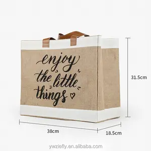 Custom Uw Eigen Ontwerp Eco Herbruikbare Opvouwbare Print Logo Jute Jute Canvas Winkelen Jute Tas Tas