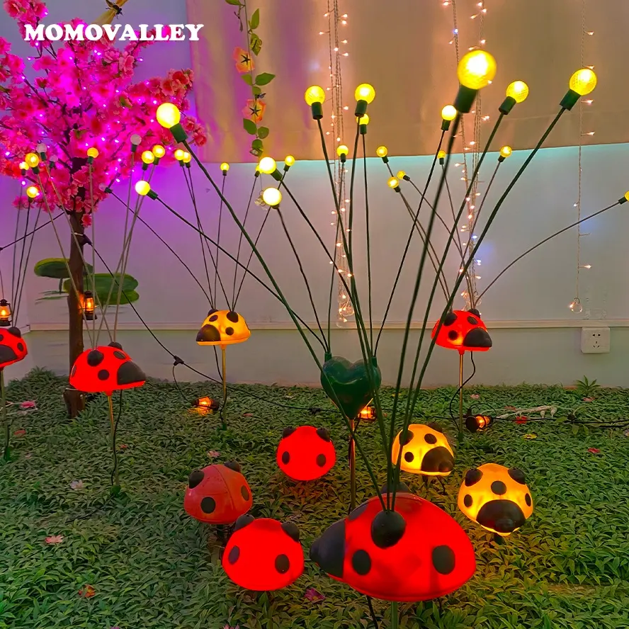 Momovalley prato paesaggio fiori stringa 12v decorazione a bassa tensione lucciole illuminazione impermeabile ip65 220v led all'aperto