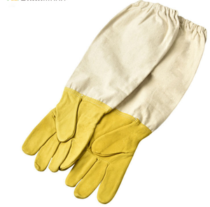 Gelbe Bienen handschuhe Schaffell Bienen handschuhe Sicherheits leder Schafs haut Imkerei Sicherheits handschuhe - Product Image 6