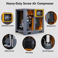 Kompresor Udara Sekrup AOKEF PM VFD Magnet Permanen Frekuensi Variabel 30HP Hemat Energi Industrial Portabel IP54 Model 380V
