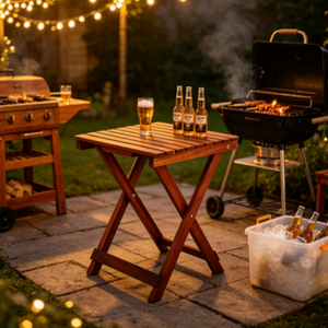 <span class=keywords><strong>Table</strong></span> d'appoint <span class=keywords><strong>pliante</strong></span> tendance en bois de sapin de qualité supérieure, bureau de loisirs léger et portable pour la plage, les vacances en bord de mer et les fêtes en extérieur - Product Image 2