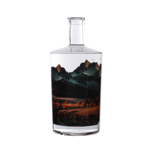 Botella de licor de vidrio <span class=keywords><strong>azul</strong></span> ámbar personalizada al por mayor 50cl a 75cl botellas de licor redondas vacías para Ropp Cap Vodka Gin <span class=keywords><strong>Tequila</strong></span> - Product Image 4