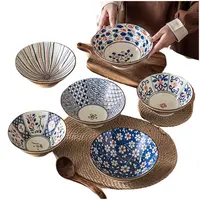 Cuencos de cerámica con forma de sombrero retro japonés, cuencos de cerámica esmaltados, tazón creativo grande para arroz, sopa, fideos, Ramen, vajilla de cocina
