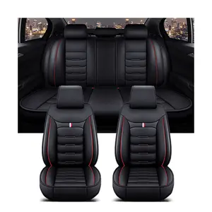 Xiangta Seat Protector Waterproof Classic Car Seat Covers Universal Set Black And Red