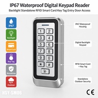 Lector de Tarjetas RFID Independiente con Teclado Retroiluminado Digital, Resistente al Agua IP67, Control de Acceso para Puertas, Seguridad para Exteriores
