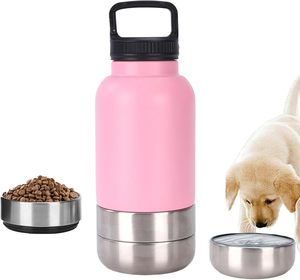 2025 3 1 32oz 64oz Stylish Simple Waterproof Portable Dog Water Bottle Bowls Stainless Steel Insulated Outdoor Travel Customized - Product Image 5