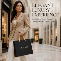 Sac shopping en papier noir de luxe personnalisé 300 g/m² avec logo estampé à chaud or et poignée en ruban satiné pour boutique