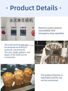 Machine semi-automatique de formage de coupes à glace en forme de fleur, similaire à la machine Icon - Product Image 2