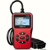 Herramienta de Diagnóstico Automotriz Portátil V100, Lector de Códigos OBDII, Escáner de Automóviles con Funciones de Diagnóstico de Todos los Sistemas, Analizador OBD2