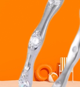 Anillo Clásico de Plata de Ley 925 con Baño de Oro de 14K y Circonitas, Diseño Minimalista de Bambú, Joyería Fina para Mujer, UM Jewelry - Product Image 3