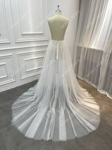 Prix usine de haute qualité doux <span class=keywords><strong>Tulle</strong></span> amovible surjupe une ligne <span class=keywords><strong>ivoire</strong></span> accessoire de mariée pour la mariée - Product Image 4