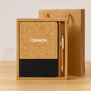 Premium Cork Cover Notebook and Pen Set Eco Friendly Business Gift for Company Branding - Product Image 4