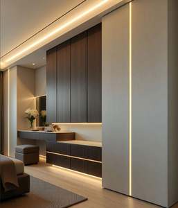 Armoire de chevet grande capacité, armoire de chambre à coucher personnalisée, mobilier de chambre à coucher luxueux - Product Image 5