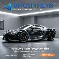 Film de protection de peinture automobile DINGXIN TPU-150WS auto-réparant instantané, 7,5 mil, 190 μm, haute brillance, anti-jaunissement