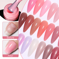 Colle de base en caoutchouc pour verre de 7 ml en gros, colle de base longue durée sans ponçage, colle à ongles à paillettes