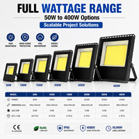 Projecteur LED COB extérieur étanche IP65 50W-400W, éclairage de sécurité haute puissance avec valve de respiration et protection contre les surtensions 4000V