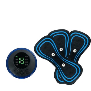 Mini Unidades TENS Inalámbricas Inteligentes, 12 Modos, Masajeador de Pulsos Eléctricos con Forma de Mariposa, Cinturón de Calor, Relajante Corporal Completo, ABS+Silicona, Azul - Product Image 1