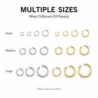 En gros, anneaux ouverts et anneaux fendus en alliage de zinc, style moderne et minimaliste, pour bijoux, colliers, bracelets, pendentifs, artisanat DIY et porte-clés