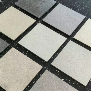 Piastrelle per Interni Rustiche Contemporanee 600x600mm Grigie Spessore 10mm Alta Qualità Opache in Gres Porcellanato Effetto Terrazzo Antiscivolo per Supermercati - Product Image 1