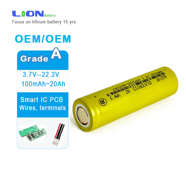Rechargeable 3.7V 18650 Cell Cylindrical Lithium Ion Battery 2600mAh 2900mAh 3000mAh 33500mAh Capacities OEM/ODM
