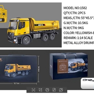 Excavadora de Control Remoto Huina 1582 de Metal Resistente, Escala 1/14, 10 Canales, 2.4GHz, Juguete de Construcción con Certificación ASTM - Product Image 3