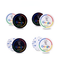 Водонепроницаемая NFC-карта для отзывов Google, 215 шт., офсетная печать, стикер для обмена в соцсетях, прочный пластиковый стикер для меню