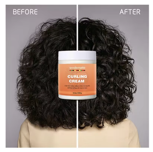 Crème pour cheveux bouclés pour femmes en gros, 100% naturelle, au beurre de karité, à l'huile d'argan, à la vitamine, crème activateur de boucles - Product Image 1