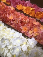 K-0048 Fleurs artificielles Plumeria et Hibiscus au toucher réel, en mousse souple, pour décoration de mariage, plusieurs couleurs