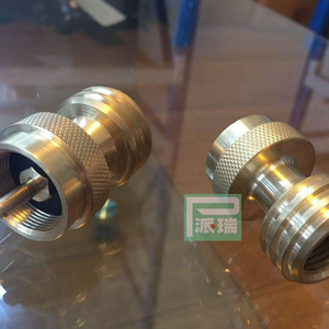 Copper Gas Cylinder <b>Adapter</b> With Valve Control <b>Plug</b> In Connection For Outdoor Use - Product Image 2
