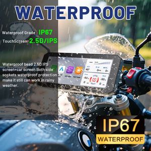 Carplay Para Moto con Camara DVR Y de 7 pulgadas desde Trung Quốc xách tay phổ BSD có thể <span class=keywords><strong>s</strong></span>ạc lại eskinao 5 "motocele Carplay - Product Image 5