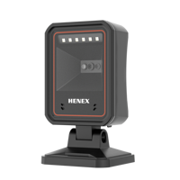 Henex H2210 2d pemindai kode batang, mesin penagihan pemindai kode batang otomatis 360 atas meja