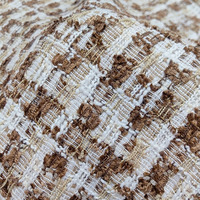 Vente directe d'usine automne et hiver tissus fil teint vérifier brillant soie tissage Tweed tissu pour pardessus