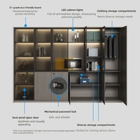 Armoire de rangement pour salon en contreplaqué écologique avec design modulaire, facile à installer, idéale pour les clients en gros