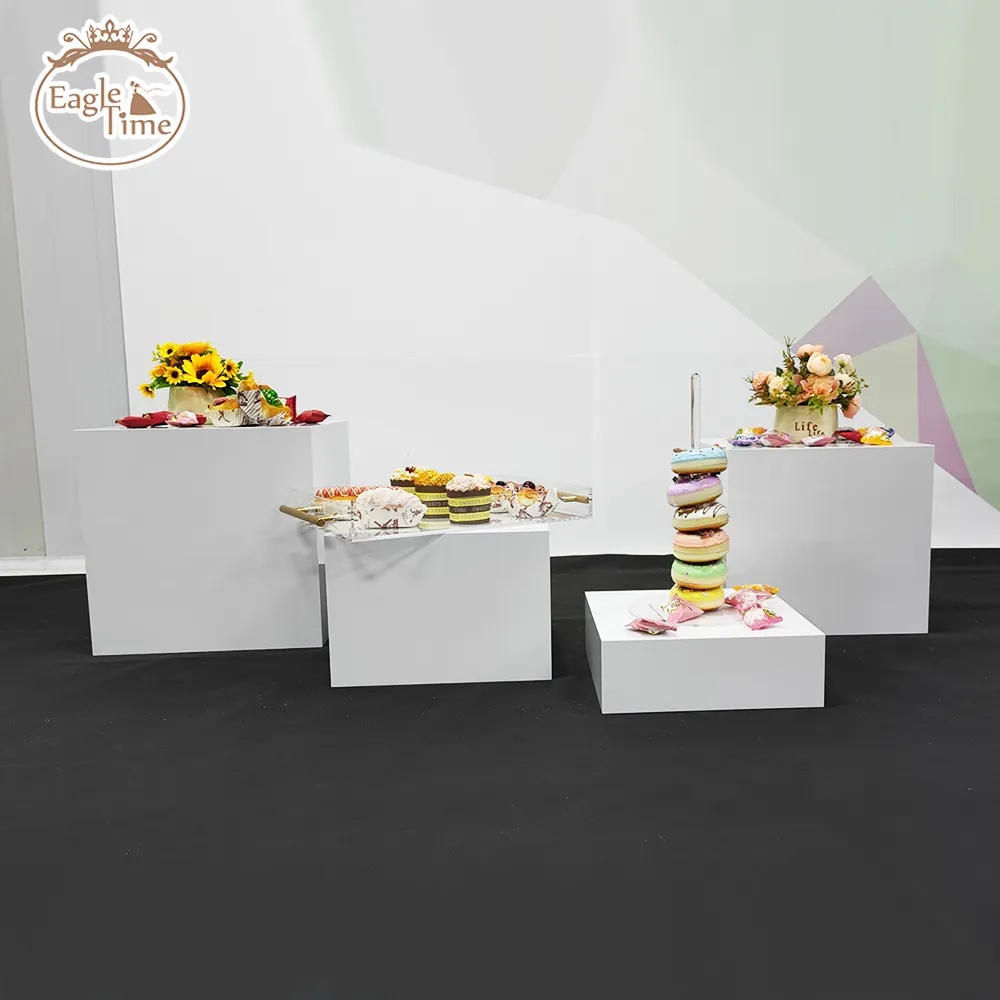 אקריליק שולחן בסגנון עמוד מרובע מסעדה משתה חתונה ציוד למסיבה תצוגה מסעדה אלגנטית קישוטי חתונה