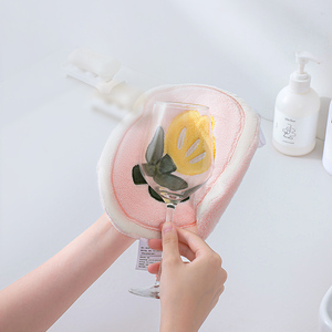 Toallas de mano con diseño de flores, telas gruesas resistentes a la decoloración, toallas bordadas de secado rápido, toalla multifunción con presilla para botón - Product Image 5