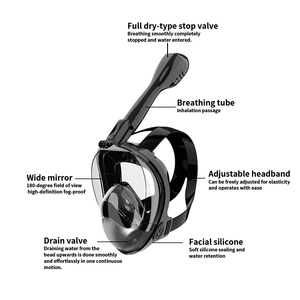 Best-Selling Factory Customization Full-Face <strong>Crivit</strong> Snorkel Mask with Detachable Camera Installation Waterproof Go Pro Suit - Product Image 2