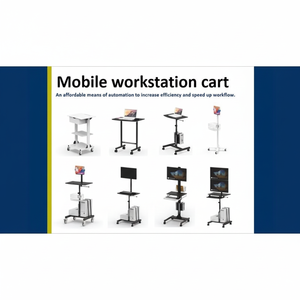 Chariot pour ordinateur portable en métal extensible ergonomique avec hauteur réglable pour les joueurs - Product Image 1