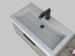 Meuble-lavabo mural de 30 pouces avec sanitaires, meuble-lavabo vintage moderne avec vasque en céramique grande capacité - Product Image 4