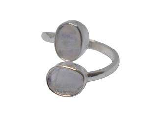 Anillo de mujer de estilo étnico de Plata de Ley 925 hecho a mano con piedra lunar, piedra preciosa, directo del mayorista de la India - Product Image 4