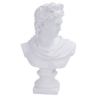 Statue d'art unique Redeco sur mesure, sculpture simple de David, buste de corps humain en résine blanche, figurine artistique pour cadeaux, décoration de la maison