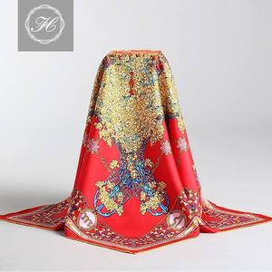 Foulard en <span class=keywords><strong>soie</strong></span> imprimé personnalisé de qualité pour femmes Grand 90*90cm 100% Foulard en <span class=keywords><strong>soie</strong></span> de <span class=keywords><strong>luxe</strong></span> Pure Foulard Femme - Product Image 1