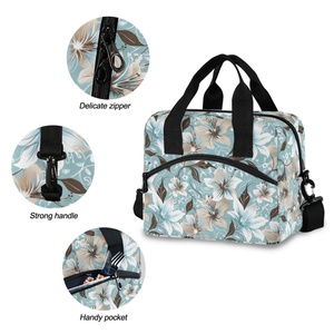 Nouveautés : Sac isotherme réutilisable pour l'école, le bureau, les pique-niques, imprimé de fleurs, personnalisé, sac à lunch isotherme anti-fuite pour femmes - Product Image 6