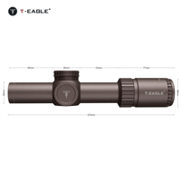 Lunette de visée T-EAGLE EOS 1.2-6IR TAN en alliage d'aluminium, portable, étanche, antichoc, tactique de chasse, illuminateur réglable