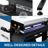 Cortadora de Vinilo Automática con Motor Paso a Paso de 135 cm, Plotter de Corte de Contornos DSA-1350AB con Precisión de +/-0.01 mm, 110V/220V