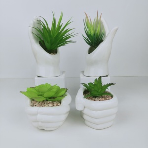 動物の形のセラミック多肉植物プランターポット多目的盆栽植物花瓶クリエイティブサボテンフラワーポット-ホームオフィスの庭の装飾 - Product Image 2