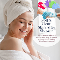 Gants de Bain Exfoliants Double Texture, Adaptés pour la Douche, le Spa et le Massage, Éponge Luffa pour Gommage Corporel
