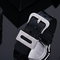 Bijoux et accessoires Hip Hop : Fermoir de bracelet de montre en moissanite testée au diamant, style Iced Out, pour montres DW6900, GA2100, DW5600