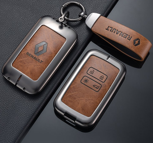 2024 dernier luxe Durable pour <span class=keywords><strong>renault</strong></span> Koleos Fluence Fluance alliage de Zinc métal clé de voiture porte-carte housse protecteur - Product Image 4