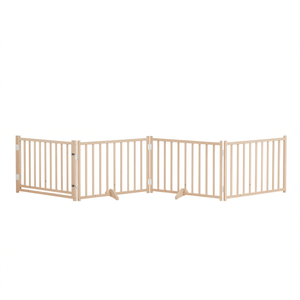 Barrière pour chien en bois massif de sapin, 4 panneaux, 126 pouces, pliable, pour usage intérieur - Product Image 1