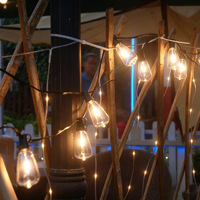 Guirlandes lumineuses G40/ST38 en gros, étanches IP65, ampoules Edison blanc chaud, éclairage extérieur pour jardin, bistrot, terrasse